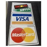 32'x16' Metal Credit Card Sign Double Sided