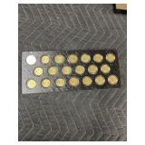 20- Gold Plated State Quarters