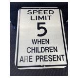 24'x18' Speed Limit 5 When Children Are Present