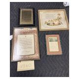 4-Vintage Framed Quotes
