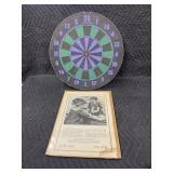 Dart Board and Advertisement