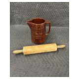 Pitcher and Rolling Pin