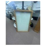 Wooden display case with glass front. 2 ft by 3