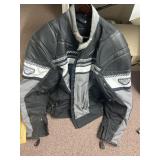 Firstgear leather/clothe motorcycle jacket size