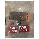 Antique Signs- Posted Keep Out, the Gleaner