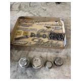 Antique Signs and antique automotive gas caps or