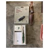 Knives-Dekalb knife and notebook. Swiss Army