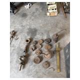 Vintage cast iron weights