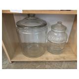 2 glass jars