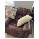 Comfy recliner with pillows