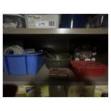 All items on shelf. Includes car wax kit, cast