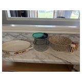 Casserole bowl, glass bowls, popcorn bowl