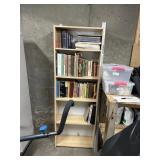 Wooden shelf about 5 ft. Contents not included.