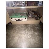 2 fishing tackle boxes.