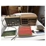 Vintage radio-crack on top and Heathkit and