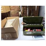 Toolbox with electronic tubes, Radio parts and 2
