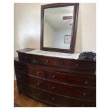 Solid wood dresser with mirror app approximately