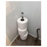 Toilet paper holder, toilet paper not included