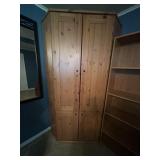 Large corner shelving unit. About 7 ft tall with