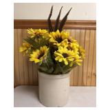 Antique Crock (unmarked) with flowers