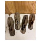 4 Vintage Antique Cobbler's Cast Iron Shoe Molds/