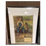 Antique De Laval Advertising Print in Frame