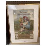 Antique 1904 De Laval Advertising Print in Frame