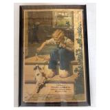 1926 framed calendar advertisement for the De