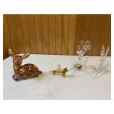 Fenton Glass Deer, glass animals