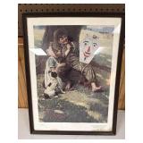 Norman Rockwell advertising print and frame,