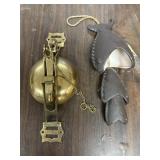 S.F. CO brass door knocker and fish chime
