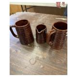 MarCrest Stoneware mugs and creamer