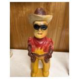 Cowboy Chalkware, approximately 15ï¿½ tall