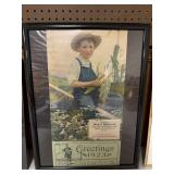 Antique 1923 De Laval Advertising Poster in Frame
