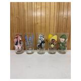 FIVE 1970s Looney Tunes character glasses