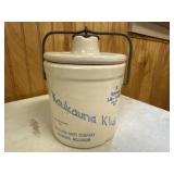 vintage Kaukauna Klub stoneware cheese crock with