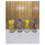 FOUR 1970s Looney Tunes character glasses