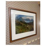 Puzzle picture frame framed