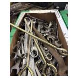 Box of assorted wrenches
