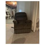 Cloth reclining chair. Handle is broke.