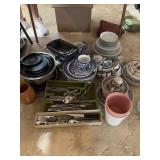 Fine china under table
