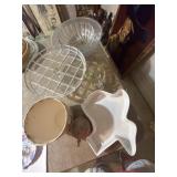 Various kitchen serving items, including Texas
