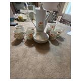 Tea set with Japan on bottoms.