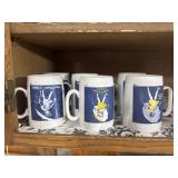 Vintage Morton salt 1956 set of six glasses made