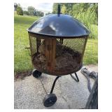 Fire pit on wheels