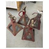 Set of 4 steel ratchet type car/truck stands.