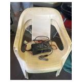 Battery charger and 2 chairs
