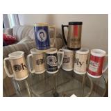 8 Plastic Beer Mugs