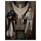 3 Elvis items. One is broken. Also Elvis shot