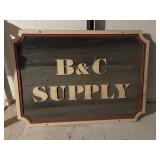 Wooden sign